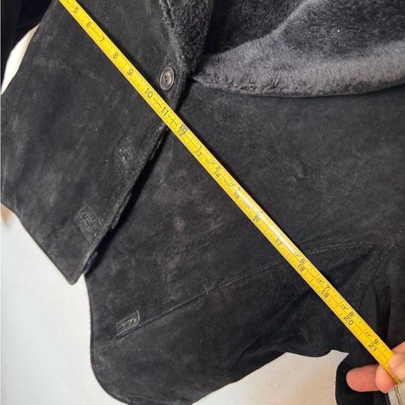 Hurley Black Suede Cropped Jacket - Picture 3 of 5